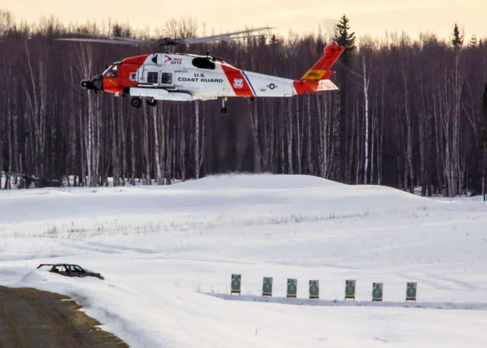 Coast Guard Helicopter in the air